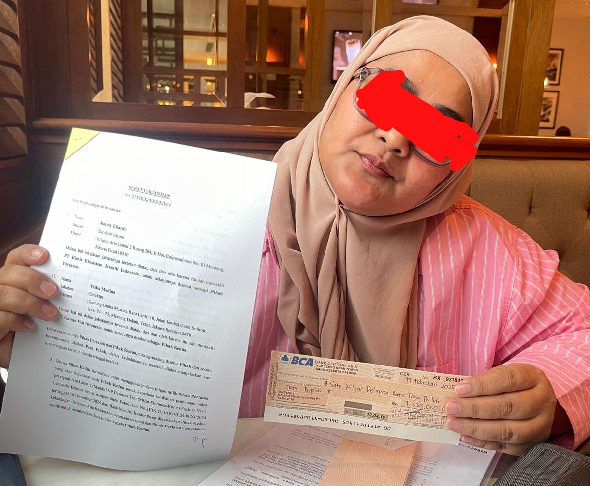 Modus Gunakan Nama Bank Plat Merah, Viska Medina Dituding Gelapkan Rp1,83 Miliar